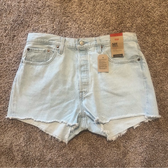 Levi's Pants - {Levi’s} 501 High Rise Light Wash Denim Shorts